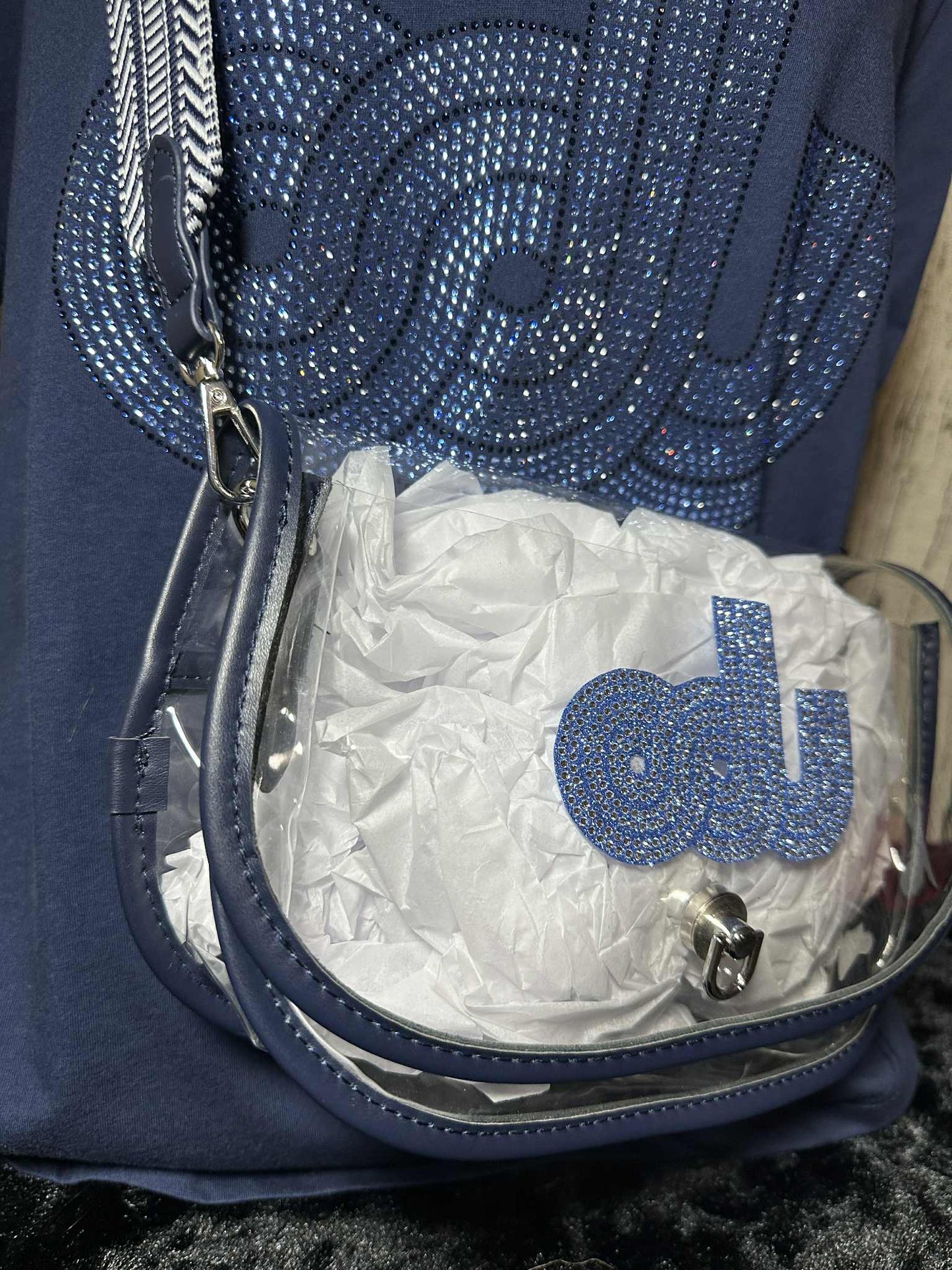 ODU Vintage Logo Oval Clear Crossbody Purse