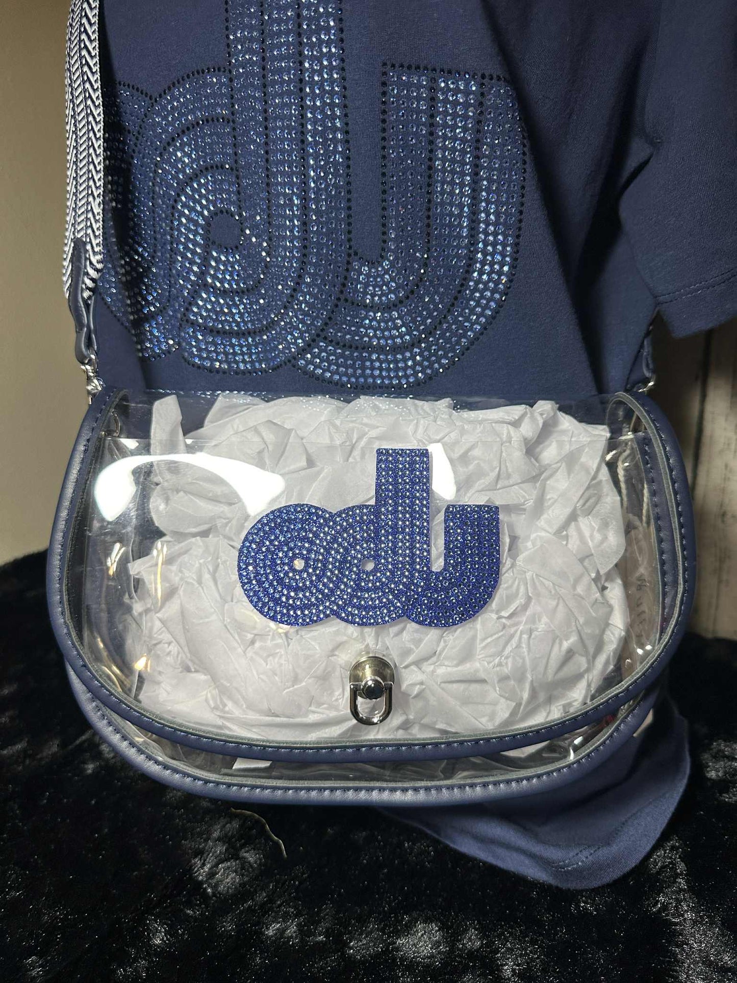 ODU Vintage Logo Oval Clear Crossbody Purse