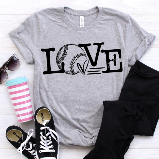 love_baseball specialty tee gameday shirt comfortable tshirt everyday wear