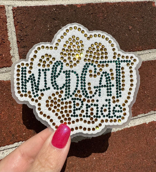 wildcat_pride custom rhinestone card decal add_sparkle bling_your_car sparkle anywhere team_decal _perfect gift ideas