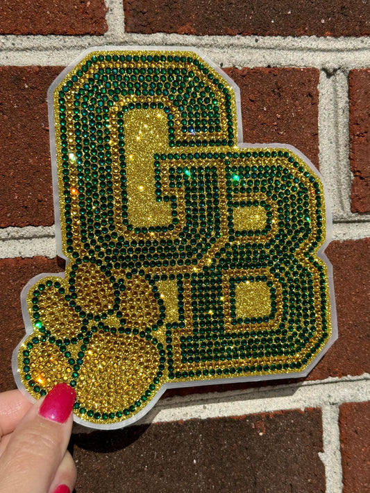 Custom Rhinestone Decal GB Paw decal add_sparkle bling_your car sparkle anywhere _ perfect gift ideas Team decals