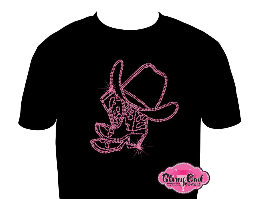 boots_hat design shirt country western rhinestones sparkle bling