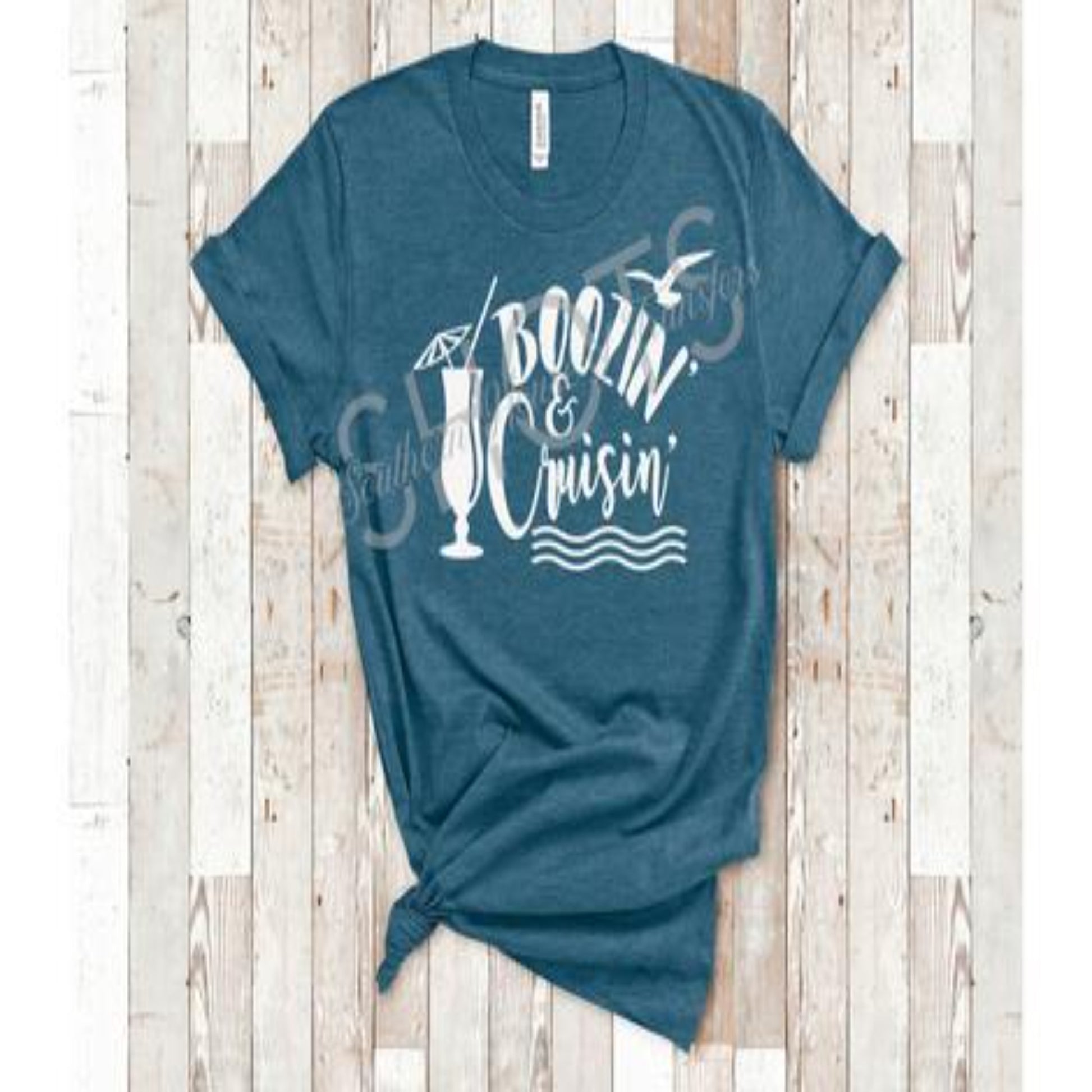 boozin_cruisin specialty tee vacation tshirt casual shirt