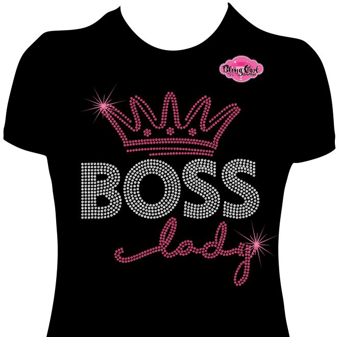 boss_lady with_crown fabulous shirts glam wear rhinestones sparkle bling