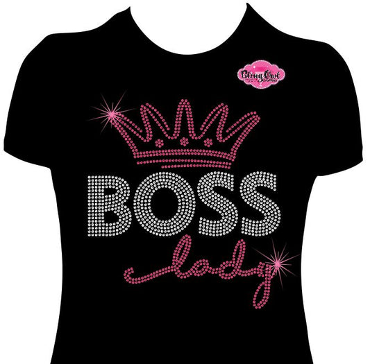 boss_lady with_crown fabulous shirts glam wear rhinestones sparkle bling