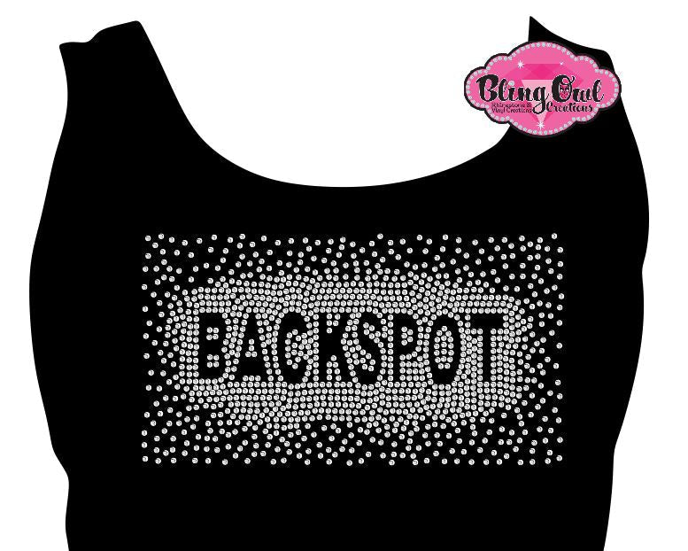 bra_backspot cheer design rhinestone sparkle bling transfer