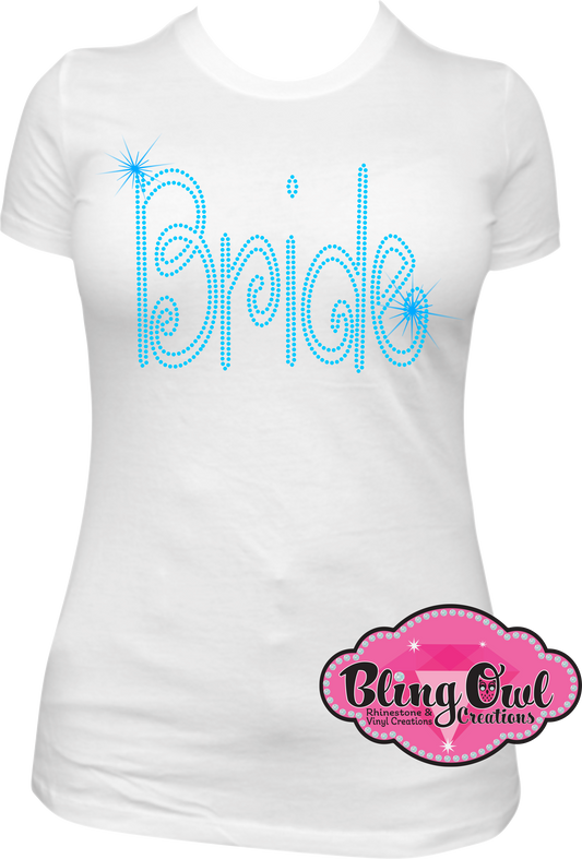 bride wedding rhinestones sparkle bling transfer