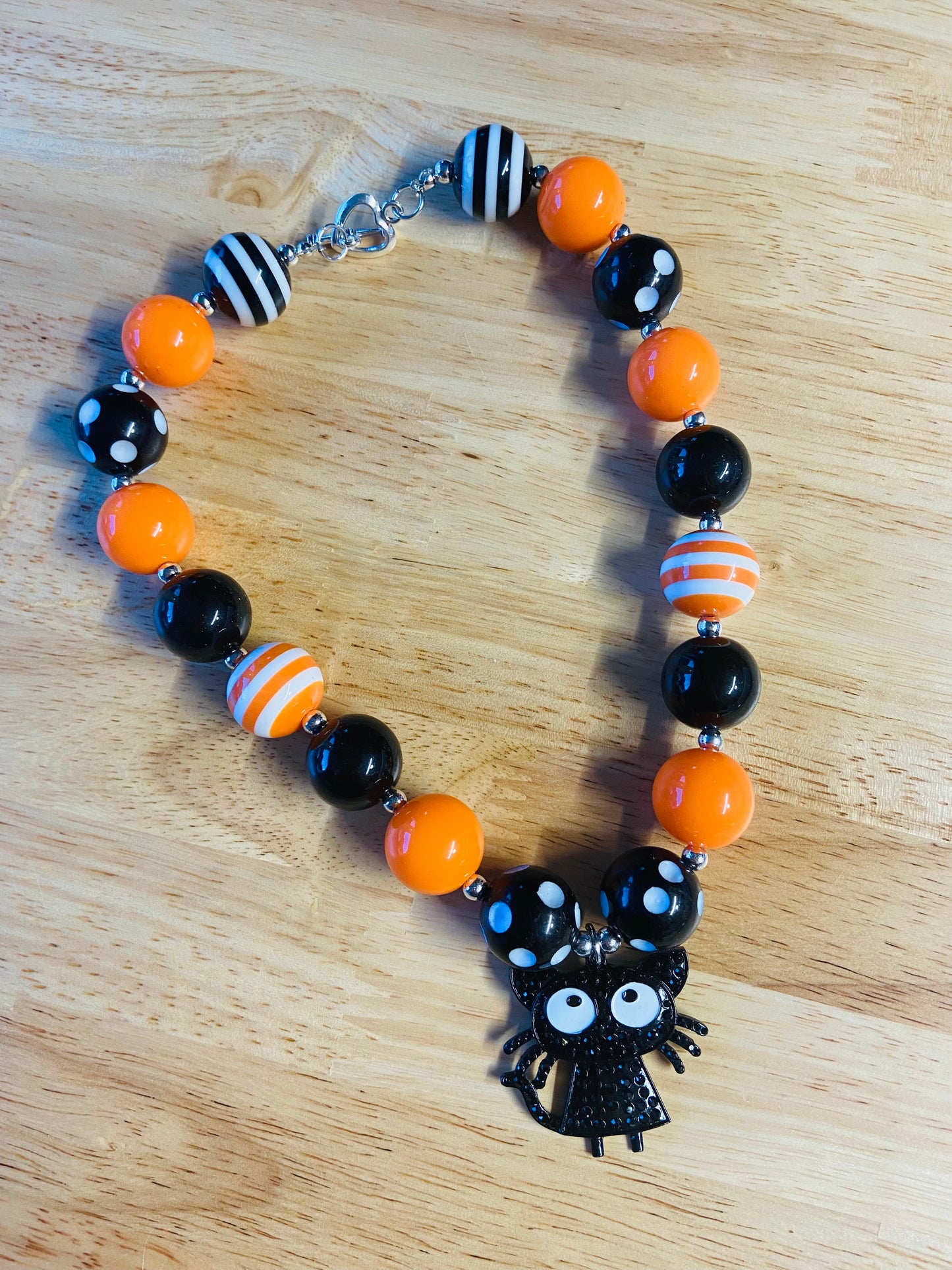 halloween cat bubble necklace - young girl accessories