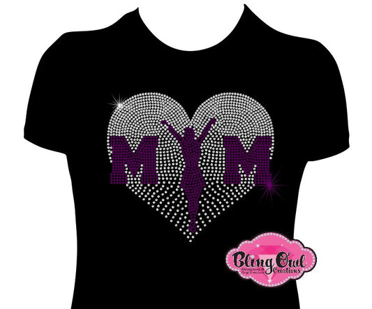 cheer_mom faded_heart design shirt cheer_love cheer_mom_bling biggest_fan shirt_for_mamas cheerleading_momma rhinestones sparkle bling