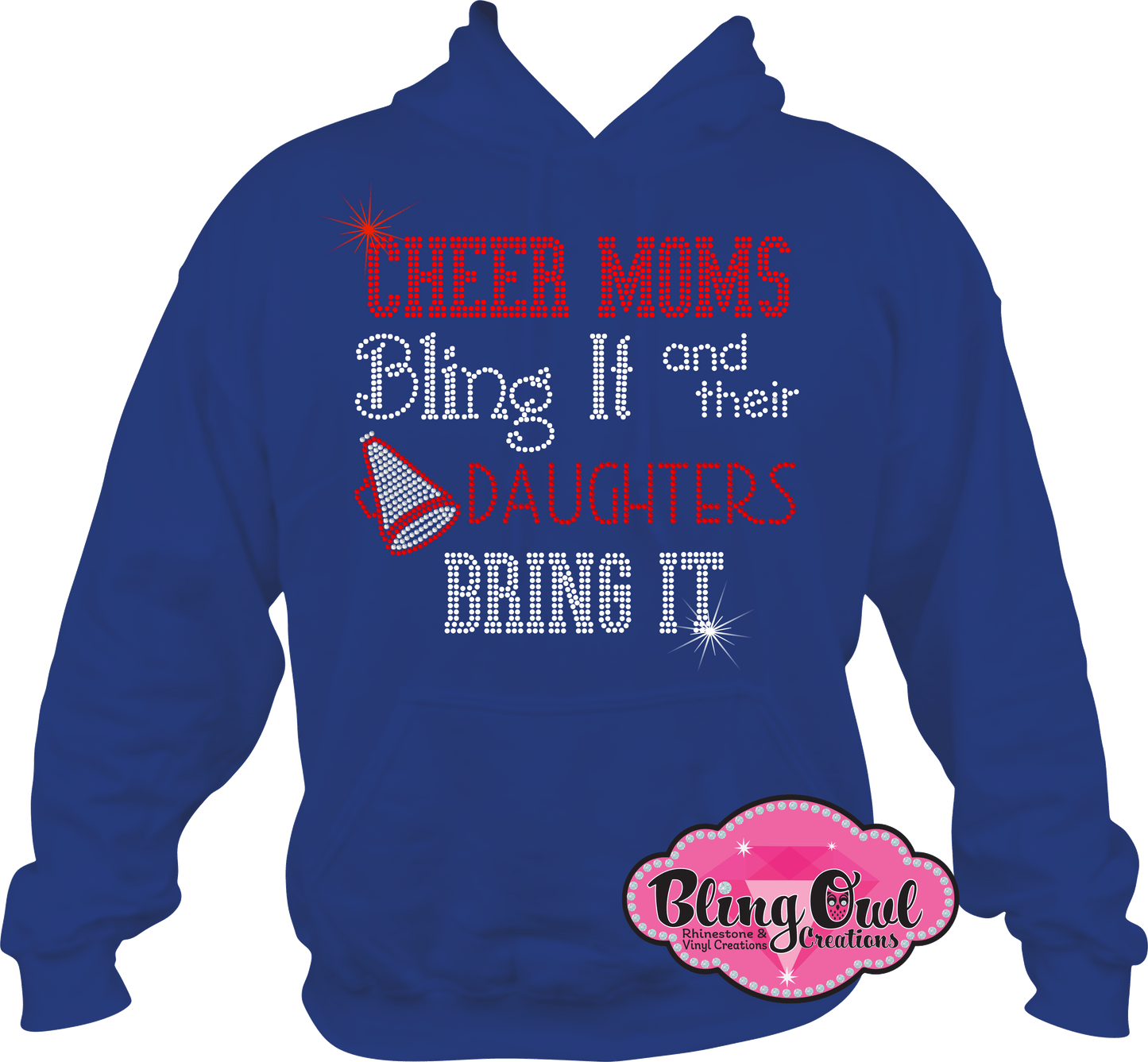 cheer_mom_bling rhinestones sparkle bling transfer