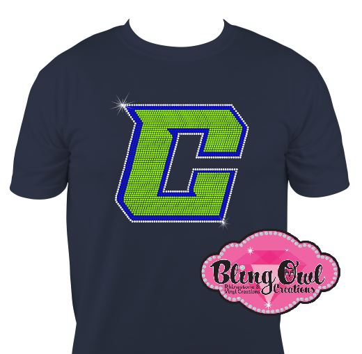 crew_c_logo spiritwear rhinestones sparkle bling