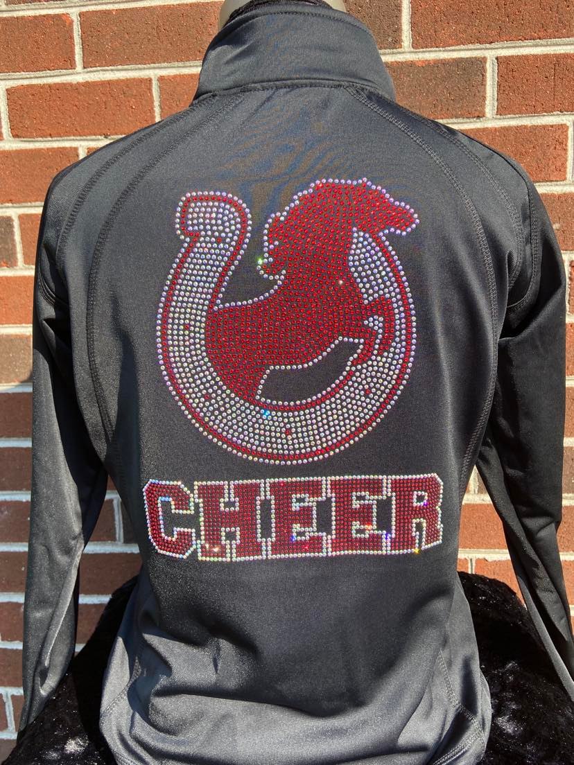 Colts Cheer Jacket - Rhinestone Design – Bling Owl Creations