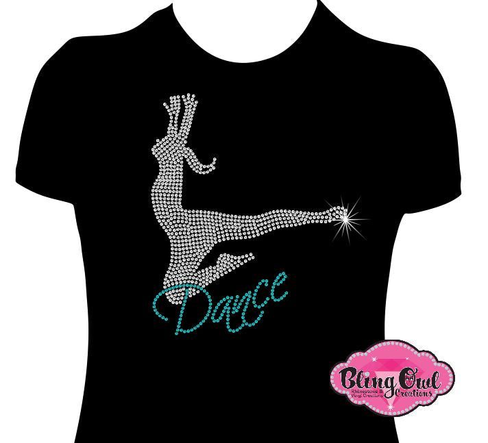 dance design rhinestones sparkle bling transfer