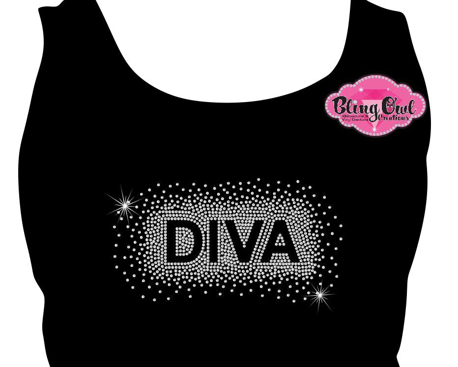 Burnout Tank Fitness Designs only (Rhinestone Design)