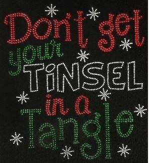 holiday christmas rhinestones sparkle bling transfer