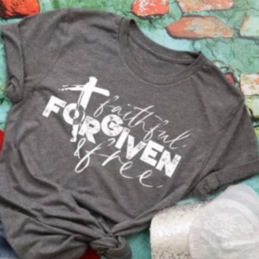 faithful_forgiven_free specialty tee faith-based shirt christian_wear comfortable tshirt