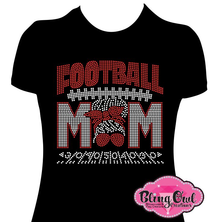Football Mom Face (Rhinestone Design) – Bling Owl Creations