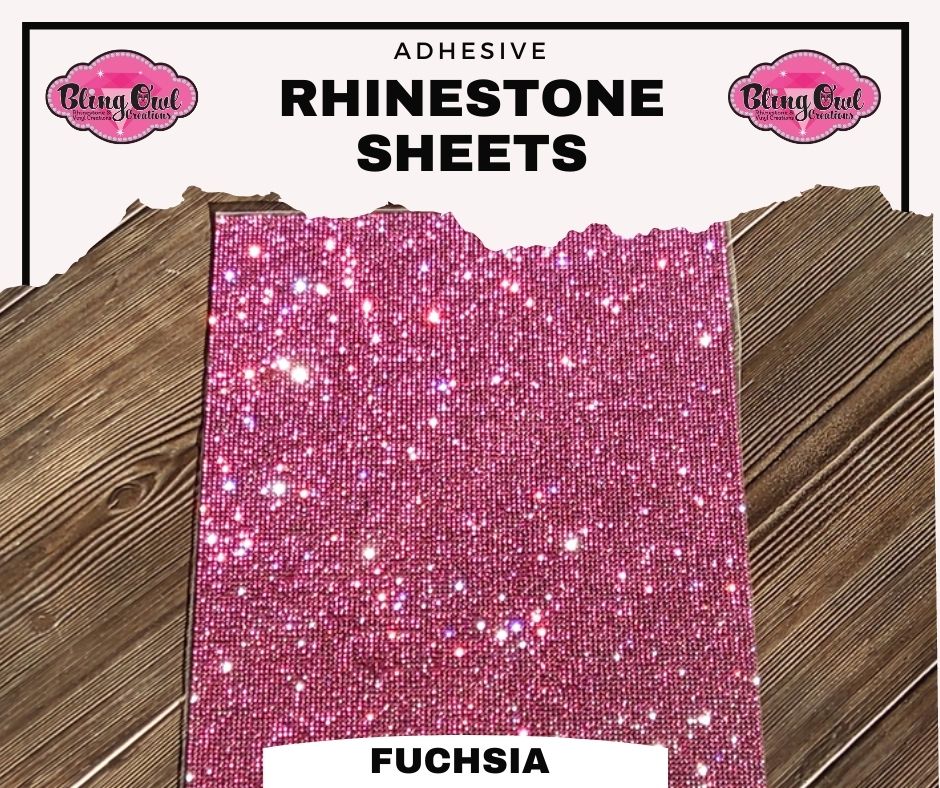 Rhinestone Adhesive Sheets - Fuchsia Pink
