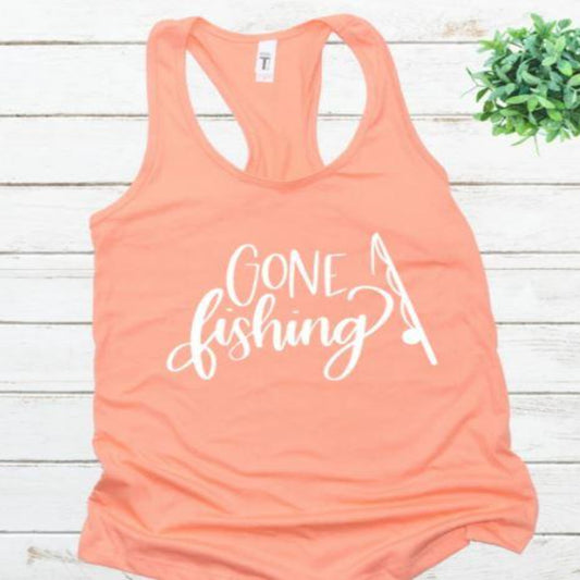 gone_fishing specialty tee racerback wear sleeveless top