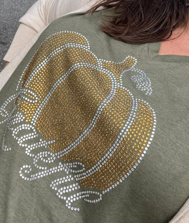 grateful_pumpkin_shirt thanksgiving_glam_shirt rhinestones sparkle bling