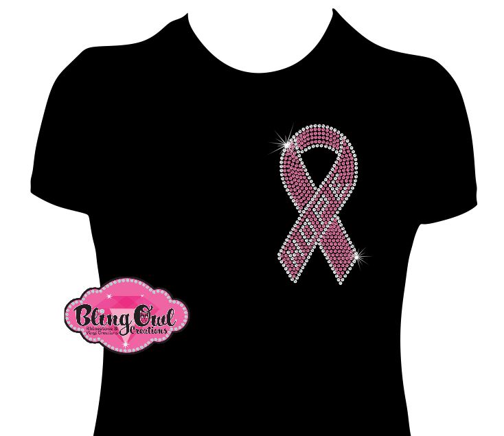 hope_ribbon design shirt special_cause tshirt rhinestones sparkle bling