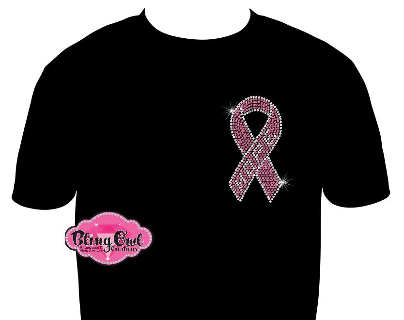 hope_ribbon design shirt special_cause tshirt rhinestones sparkle bling
