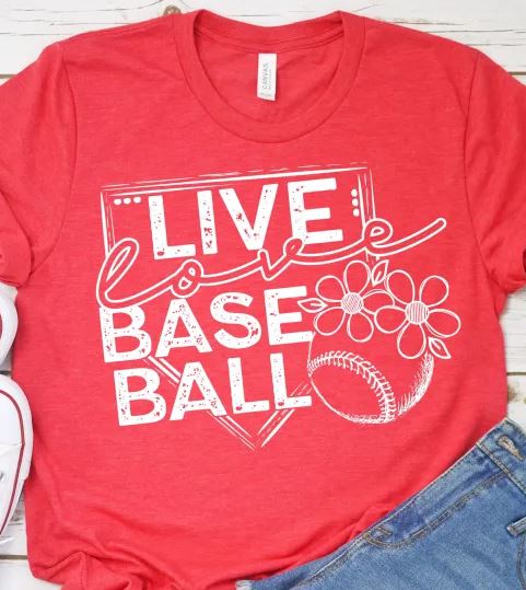 live_love_baseball America's favorite past time loud and proud baseball fan t-shirt chic and casual baseball shirt timeless and trendy baseball tee