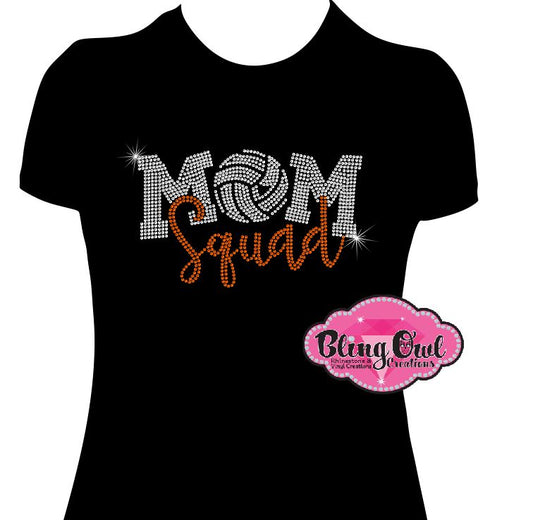Mom Squad Volleyball (Rhinestone Design)