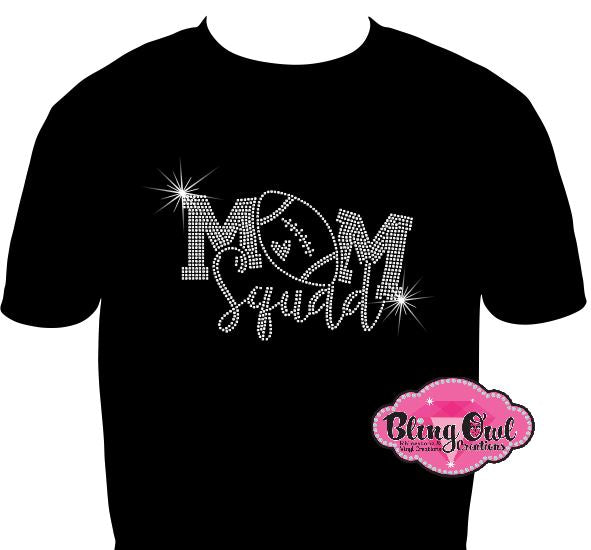 mom_footbal_squad design shirt gameday_tshirt rhinestones sparkle bling