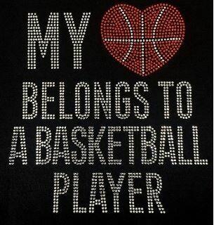 my_heart_belongs_to_a_basketball_player design rhinestones sparkle bling transfer