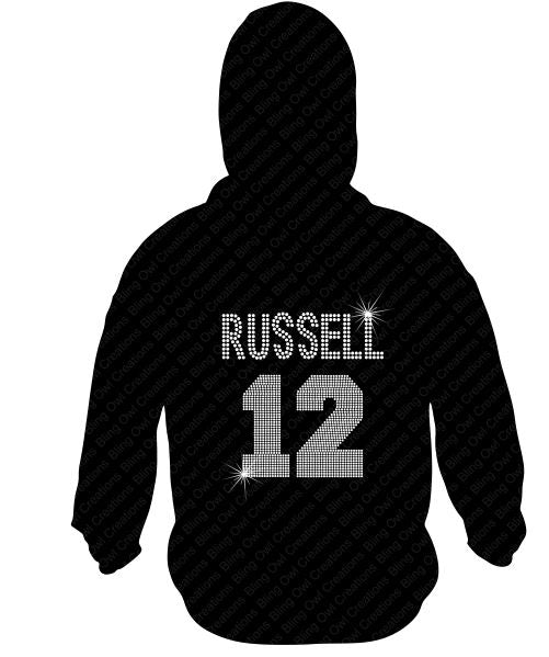 name_number school_spirit_wear team wear rhinestones sparkle bling