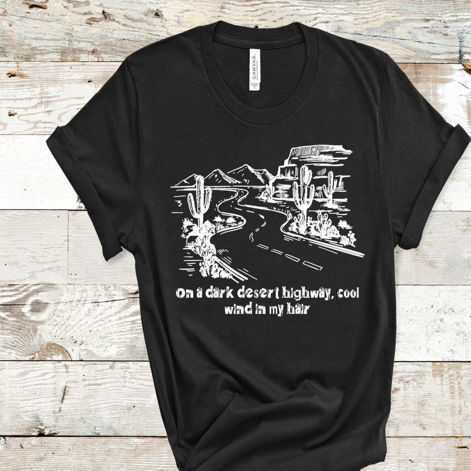 dark_dessert_highway_cool_wind_hair specialty tee song lyrics shirt comfortable shirt casual wear