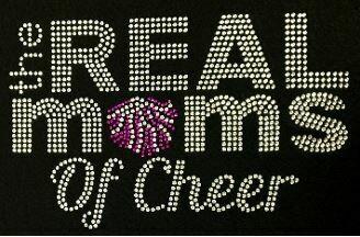 real_moms_cheer rhinestones sparkle bling transfer