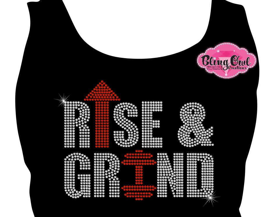 Burnout Tank Fitness Designs only (Rhinestone Design)