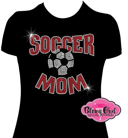 soccer_mom design shirt gameday tshirt rhinestones sparkle bling