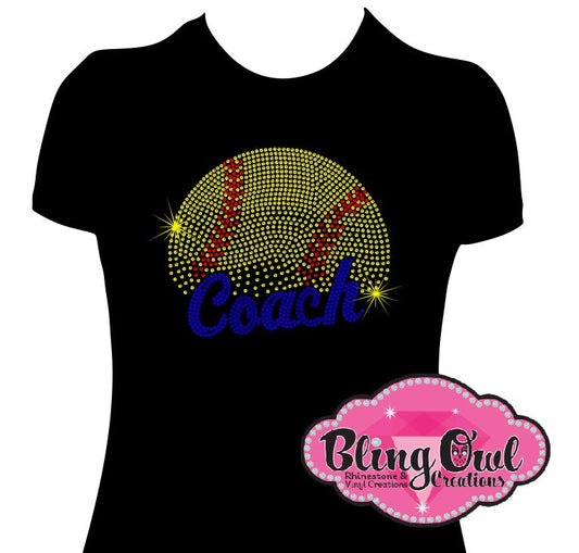 softball_season softball_love all_things_softball softball_coach custom rhinestone designed fabulous fit comfortable and chic clothing sparkle bling
