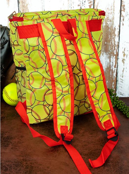 Stay refreshed on-the-go with this versatile cooler backpack. Made with soft polyester blend and faux leather bottom, it features an insulated lid with zip around closure and interior, front pocket, side mesh pockets, and adjustable shoulder straps. Perfect for outdoor activities