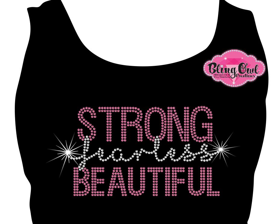 Burnout Tank Fitness Designs only (Rhinestone Design)