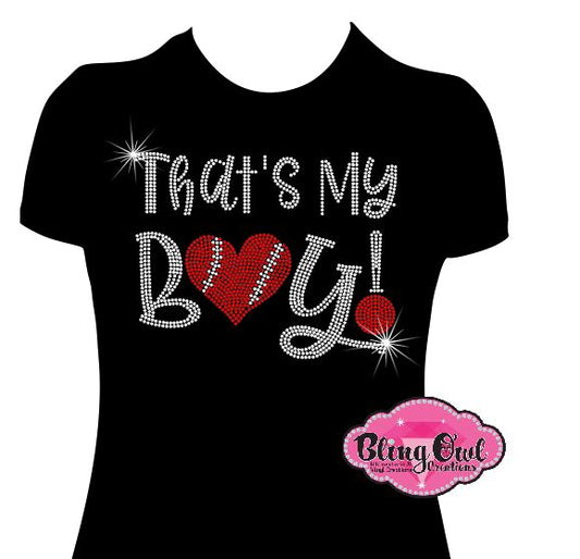 thats_my_boy design shirt baseball rhinestones sparkle bling