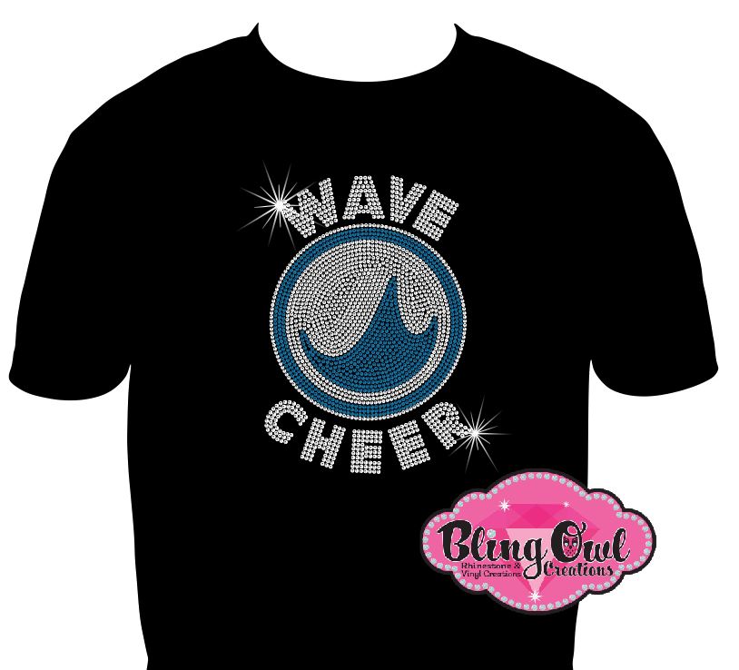 wave_cheer_team_shirts cheerleading_uniforms rhinestone_cheer_shirts school_spirit_cheer_team cheer_bling_apparel team_spirit_wear school_spirit_sparkles trendy_cheer_shirts cheerleading_merchandise cheerleader_gifts