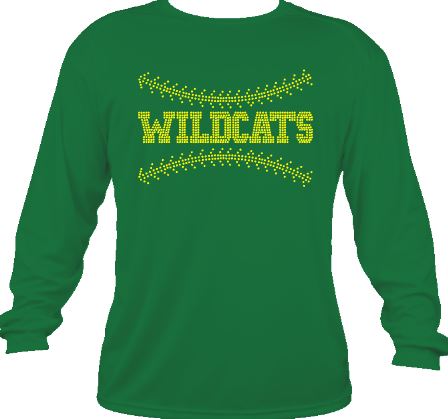 great_bridge wildcats school_spirit_wear longsleeve rhinestones sparkle bling