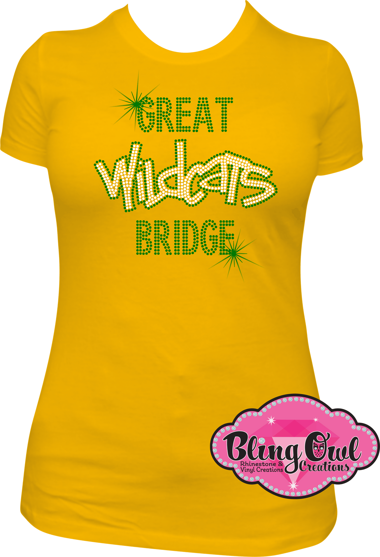 great_bridge wildcats school_spirit_wear rhinestones sparkle bling