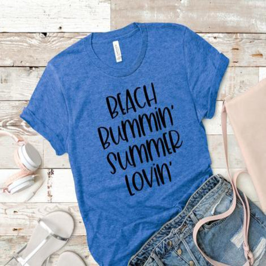 beach_bummin_summer_lovin specialty tee fun shirt summer tshirt