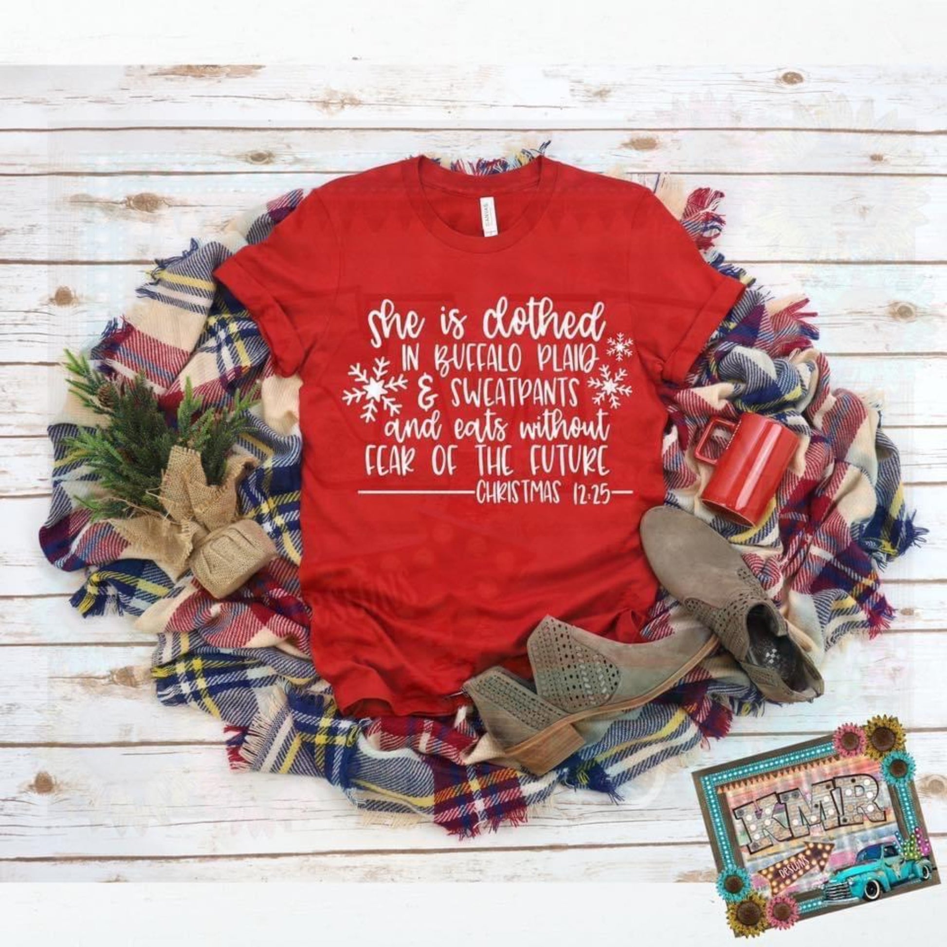 she_clothed_buffalo_plaid_sweatpants_future christmas specialty tee holiday shirt comfortable wear