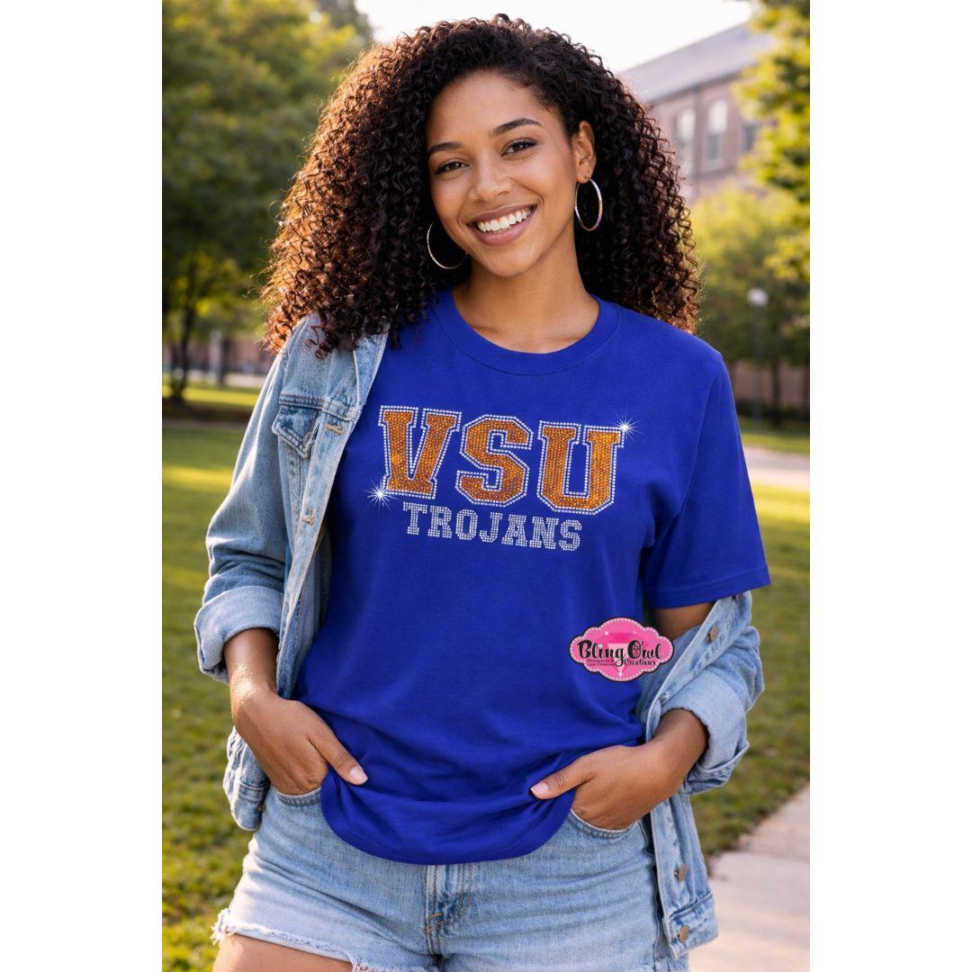 VSU Trojans Scoop Neck Unisex Tee
