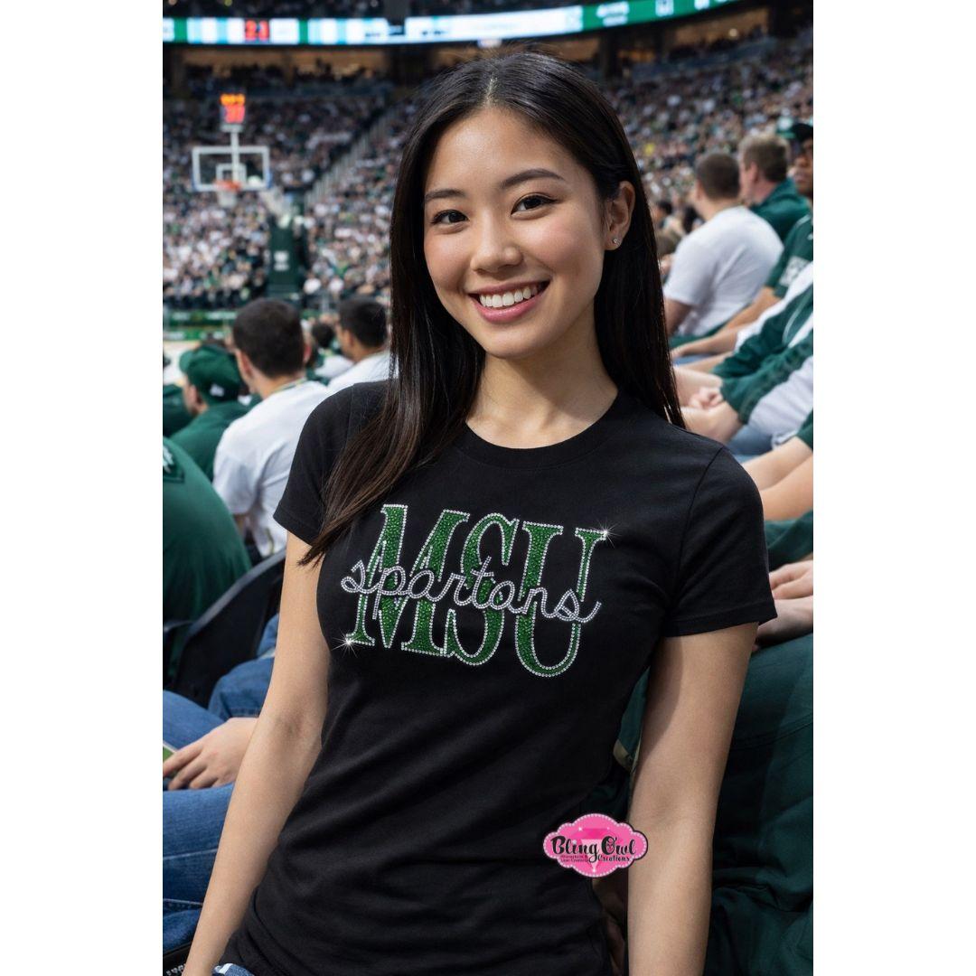 MSU Spartans Knockout Fitted Tee