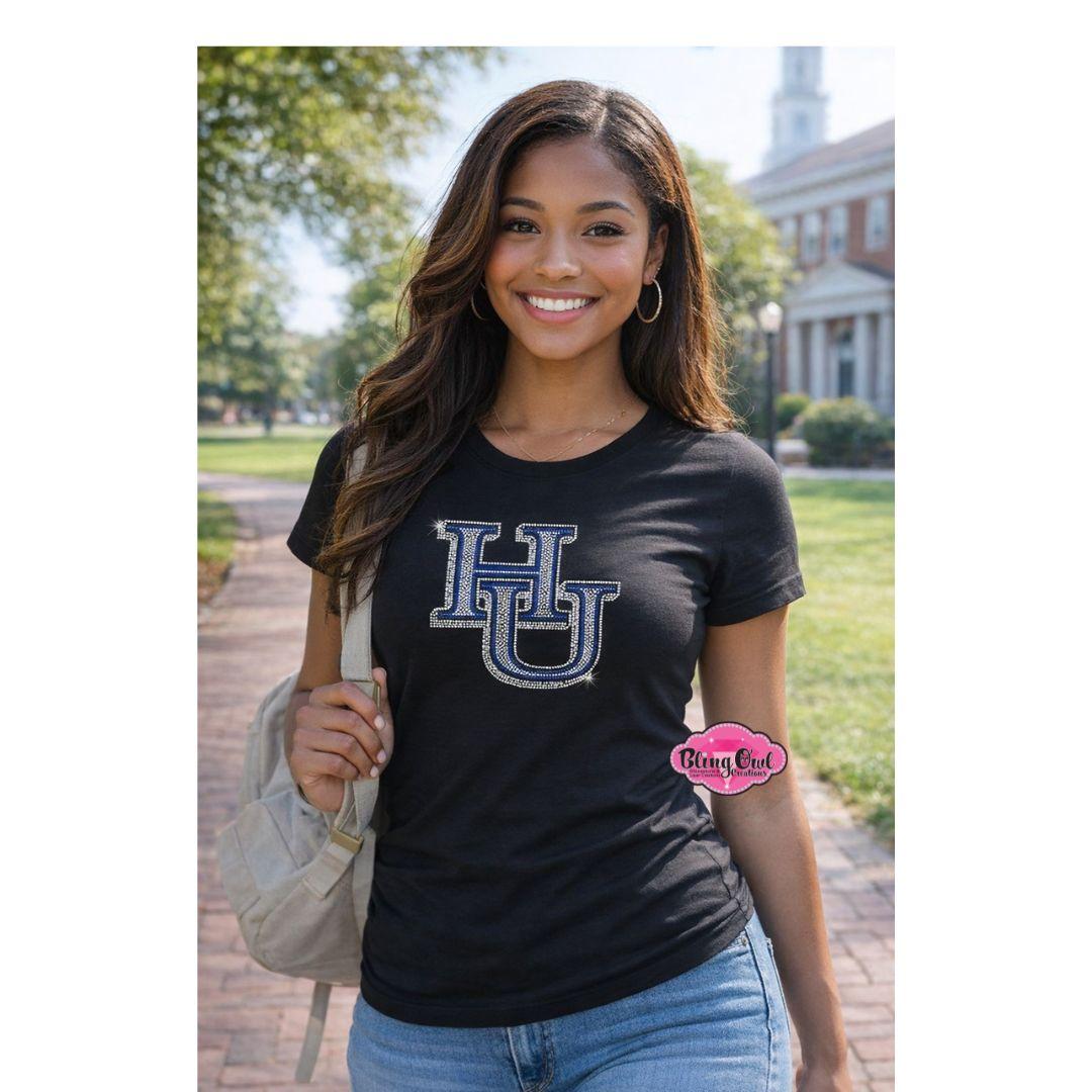 HU Single Logo 7 in Scoop Neck Womens Fitted