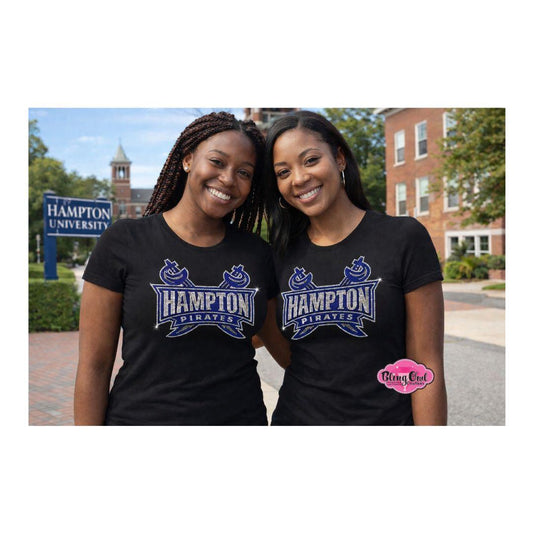 HU Hampton Pirates Scoop Neck Womens Fitted