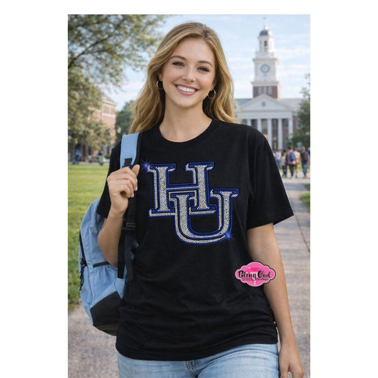 HU Logo 10 inch Scoop Neck Unisex Tee