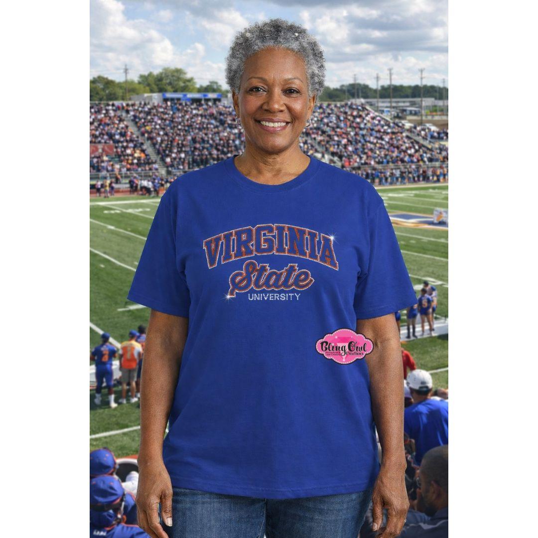 VSU Virginia State Arch Script Scoop Neck Unisex Tee